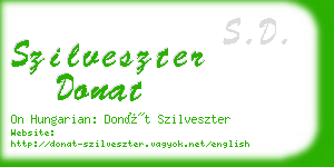 szilveszter donat business card